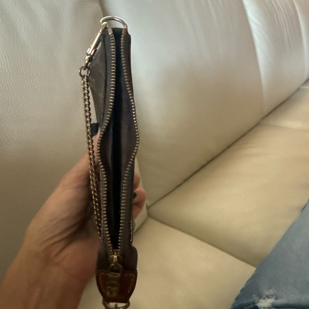 Louis Vuitton Black and Brown Monogram Wristlet - Picture 8 of 9